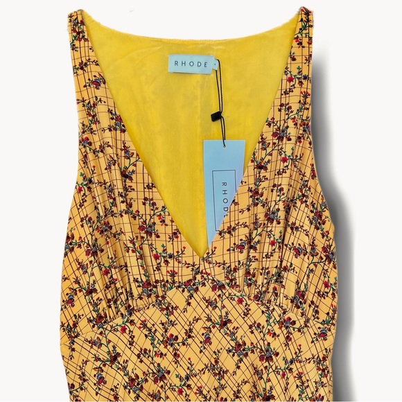 NWT RHODE Irvetta Dress in Floral Trellis Wheat Sz S - Picture 9 of 10